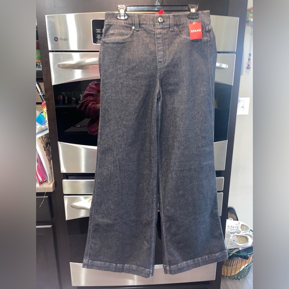 SPANX Women's Wide Legged Jeans In Charcoal - Picture 5 of 6